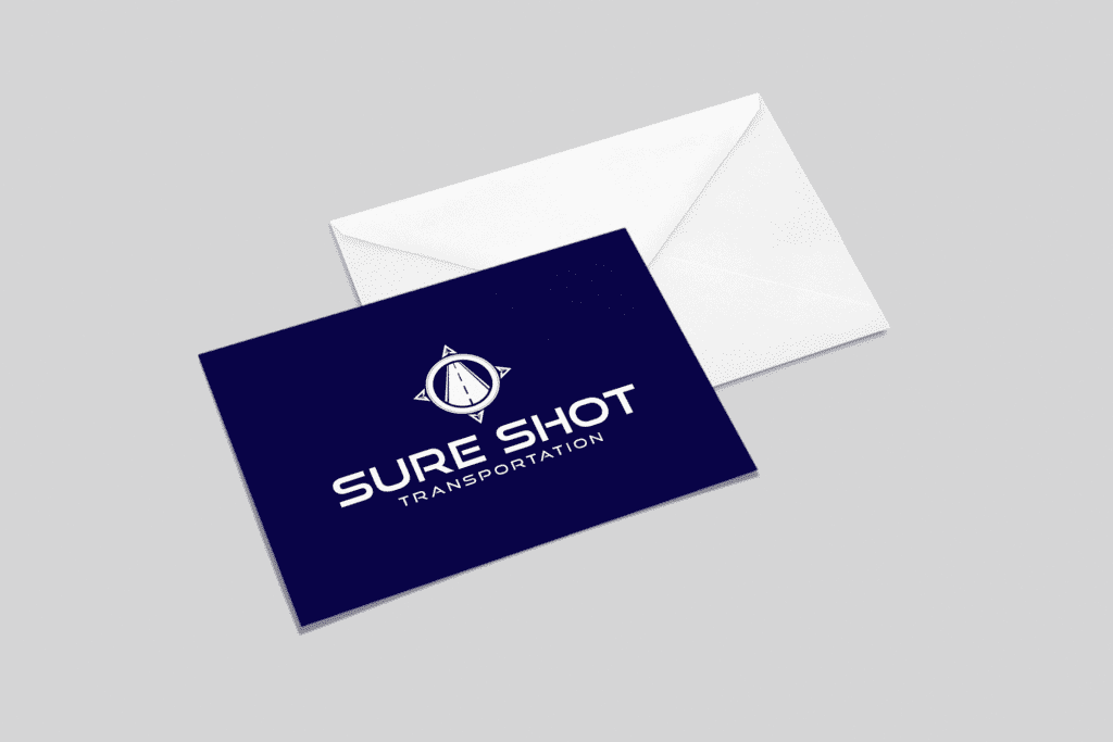 Sue Shot Transportation Stationary Card and Envelope