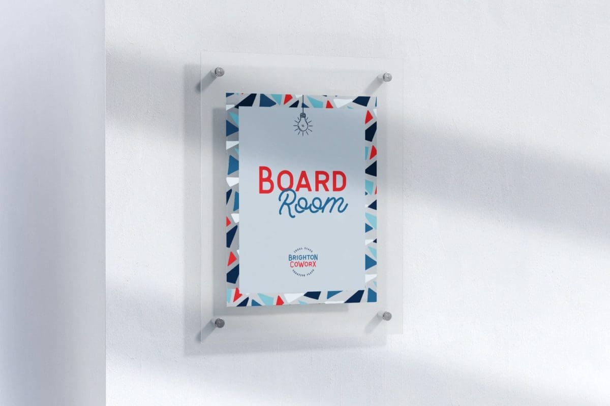 Brighton CoWorx Room Signage