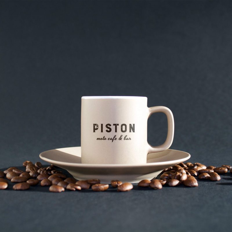 Piston Moto Cafe Coffee Cup